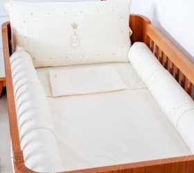 Kit de Berço Luar Caqui 08 peças - Coleção Amor Linho