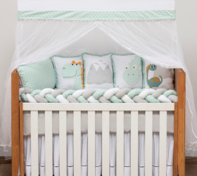 Kit de Berço Dinos 10 peças - Coleção Baby Magia
